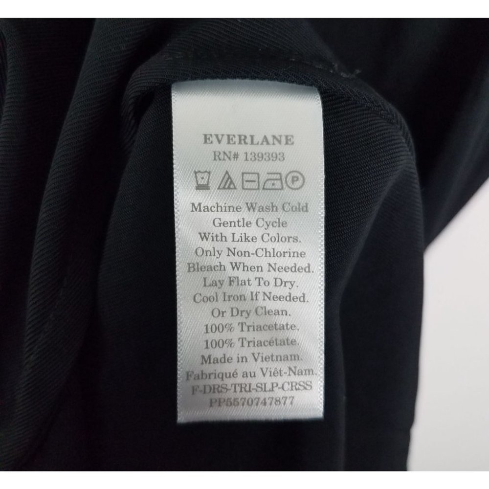 Everlane Women's Sz. 00 Black The Japanese GoWeave Cross-Back Slip Dress NWT - Picture 8 of 8